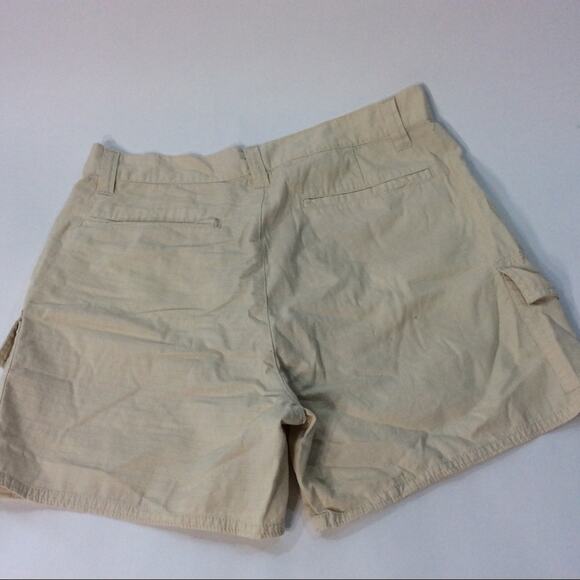 Steve & Barry’s 12 Cargo Shorts Cream Color - Picture 2 of 4